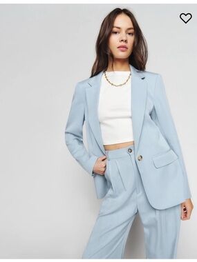 LIKE NEW 🦋 Reformation The Classic Slim Blazer in mineral